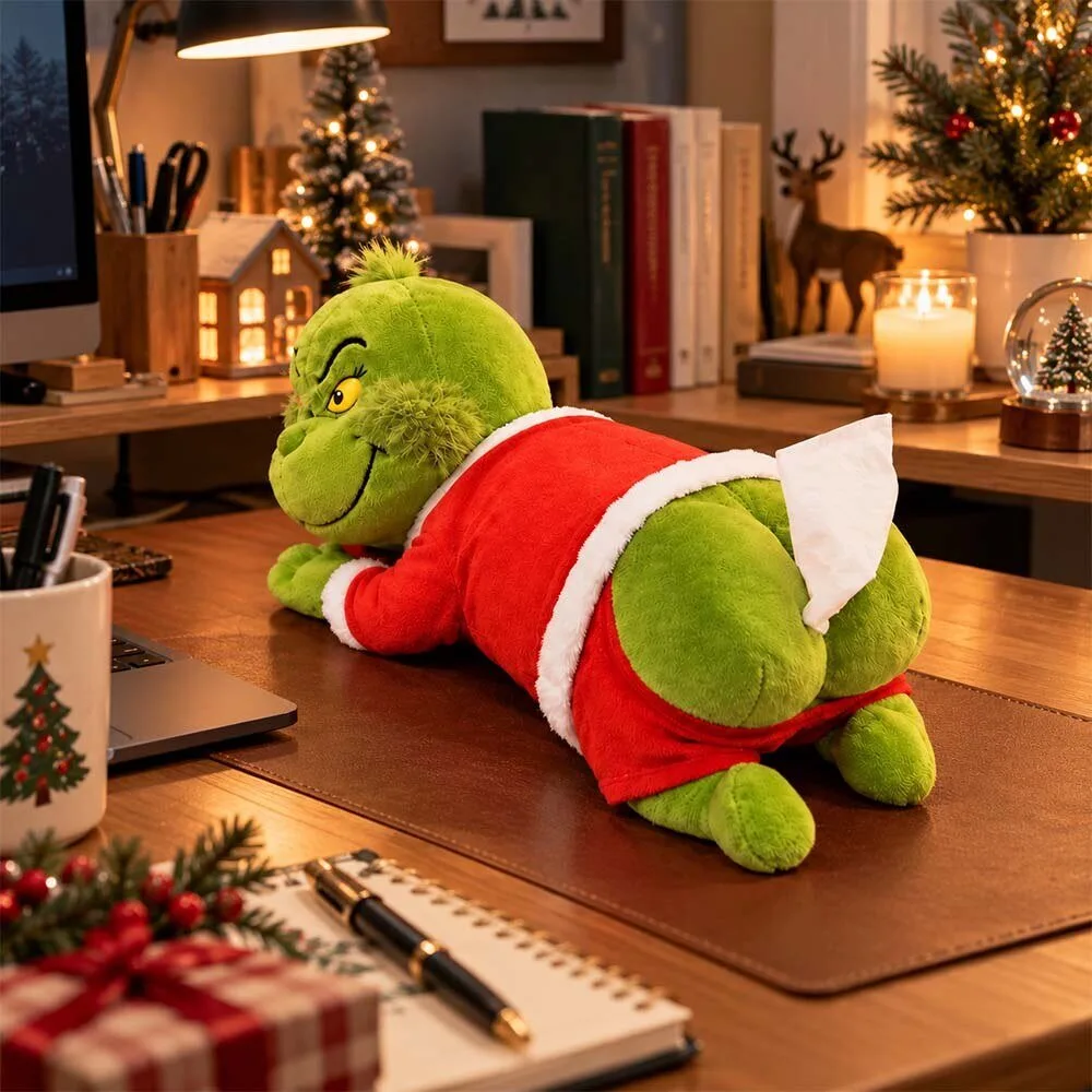 2026 Grinch Butt Plush Tissue Box Holder Christmas Gift