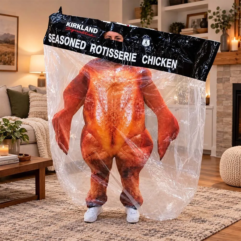 Costco Kirkland Signature Seasoned Rotisserie Chicken Bag Funny Halloween Costume